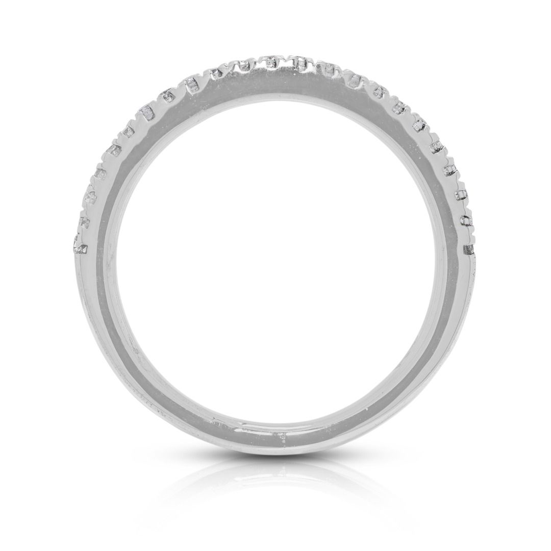 Timeless 0.23ct Half Eternity Natural Diamond Ring in 18K White Gold