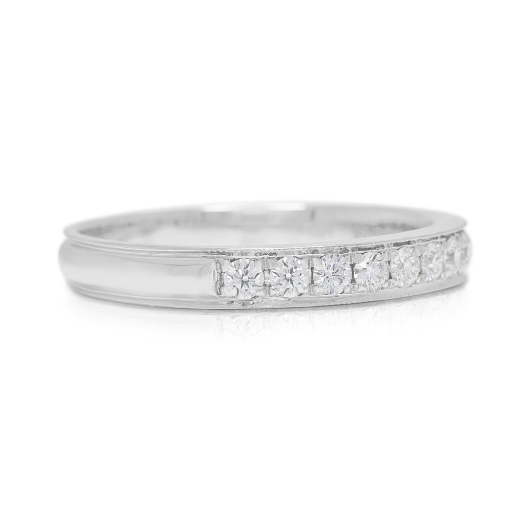 Timeless 0.30ct Natural Diamond Half-Eternity Ring in 18K White Gold