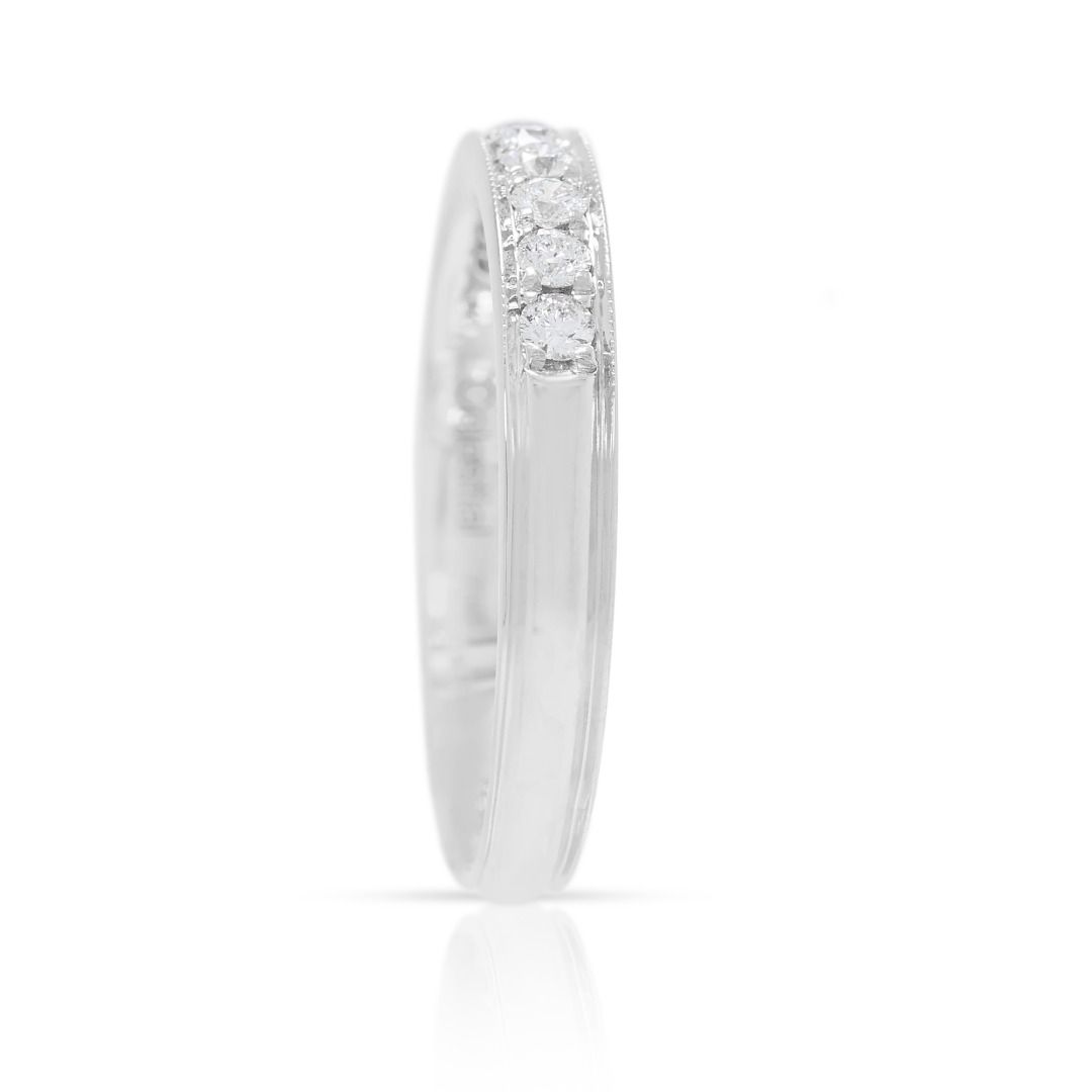 Timeless 0.30ct Natural Diamond Half-Eternity Ring in 18K White Gold