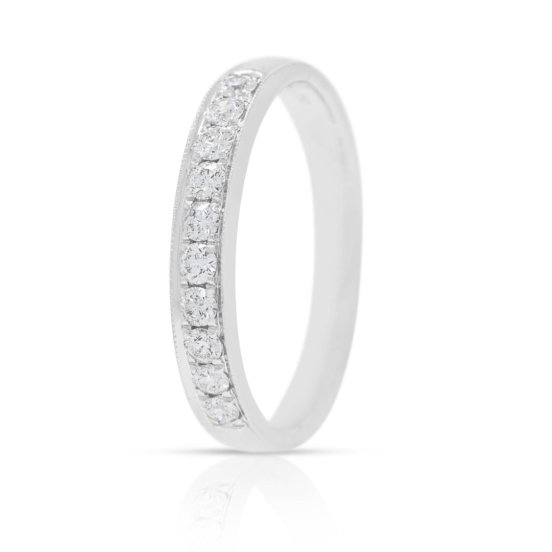 Timeless 0.30ct Natural Diamond Half-Eternity Ring in 18K White Gold