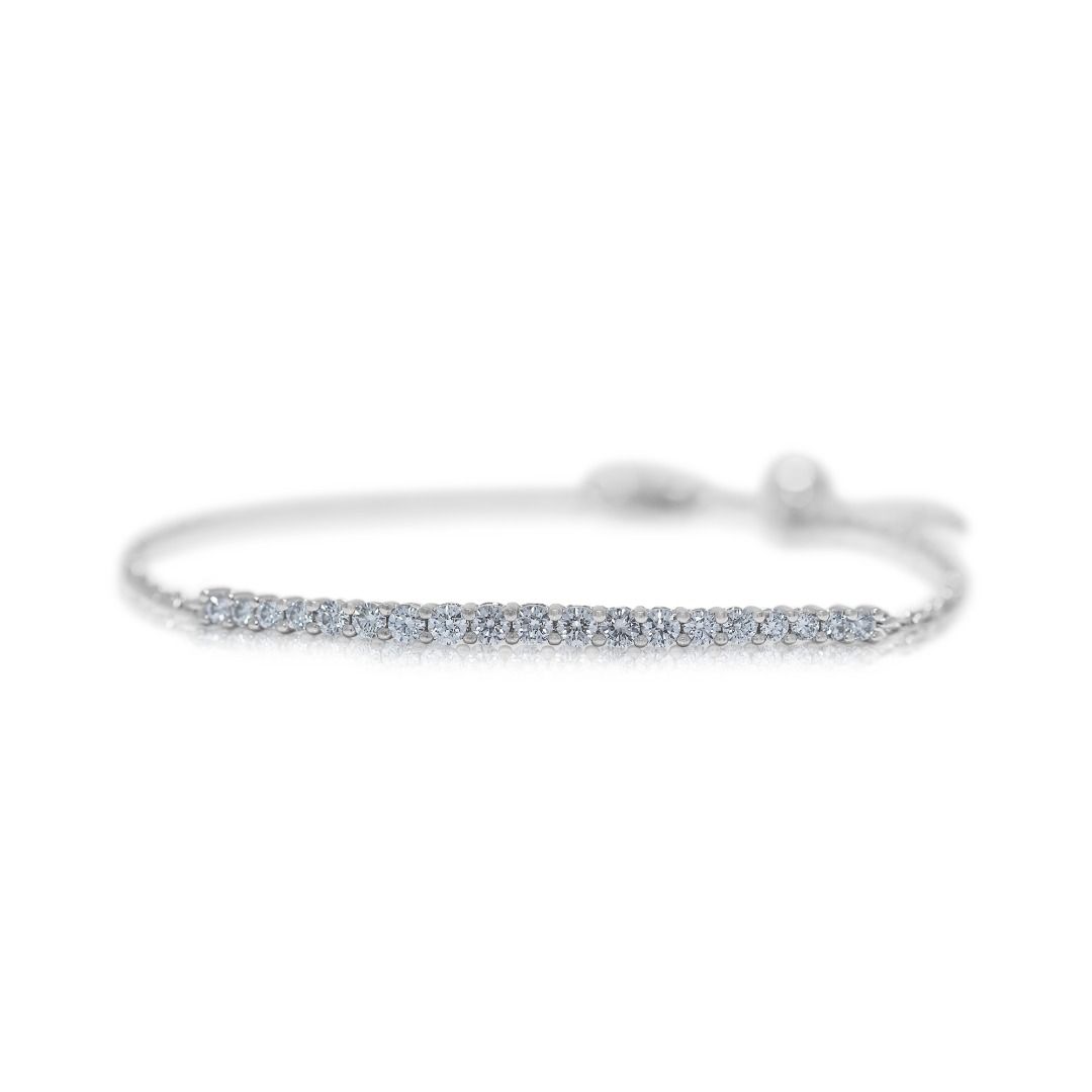 Timeless 0.57ct Diamond Line Bracelet in 18K White Gold