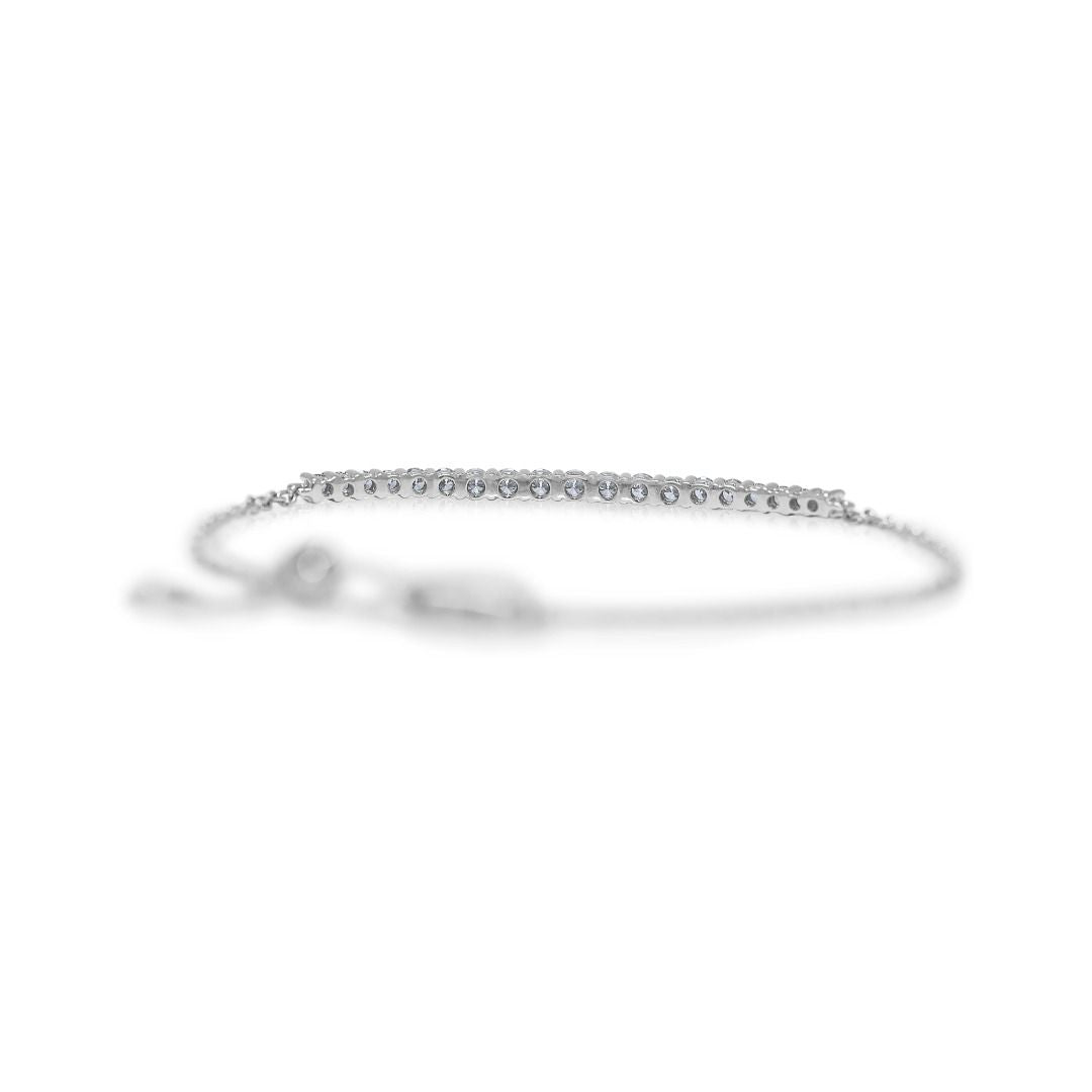 Timeless 0.57ct Diamond Line Bracelet in 18K White Gold