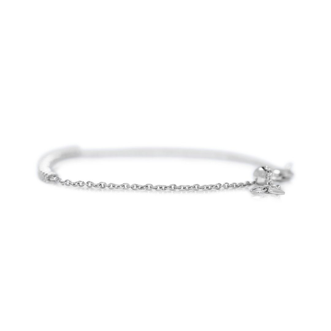 Timeless 0.57ct Diamond Line Bracelet in 18K White Gold