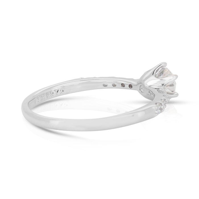 Timeless 0.67ct Diamonds Pave Ring in Platinum - IGI Certified