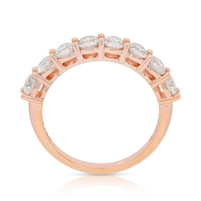 Timeless 1.45ct Diamonds Ring in 18k Rose Gold - IGI Certified