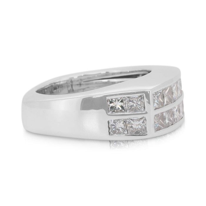 Timeless 2.22ct Diamonds Ring in 18k White Gold - IGI Certified