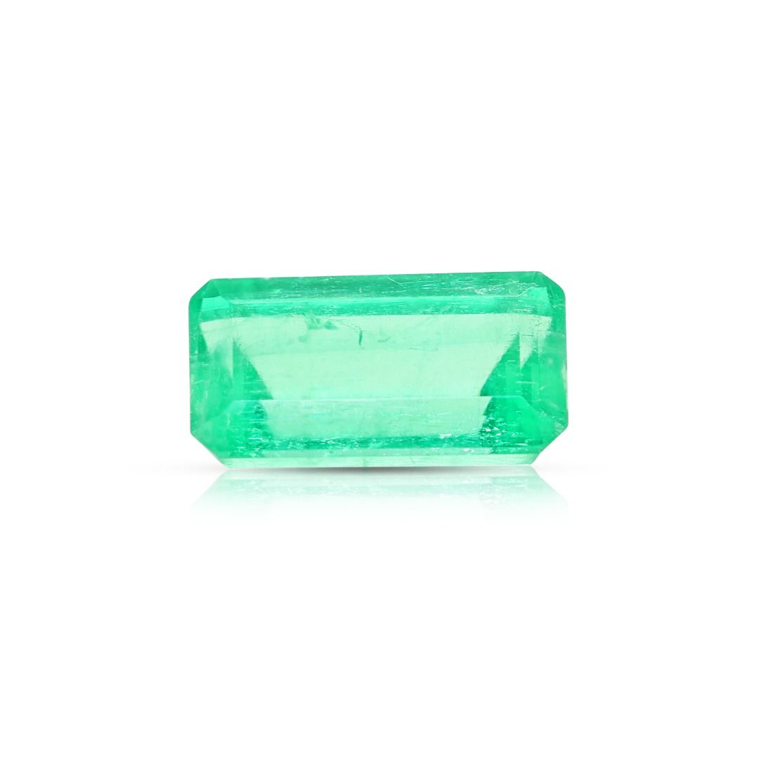 Verdant 2.74ct Natural Green Emerald-Cut Loose Gemstone