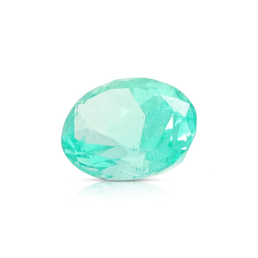Vibrant 1.26ct Oval Green Emerald Loose Gemstone