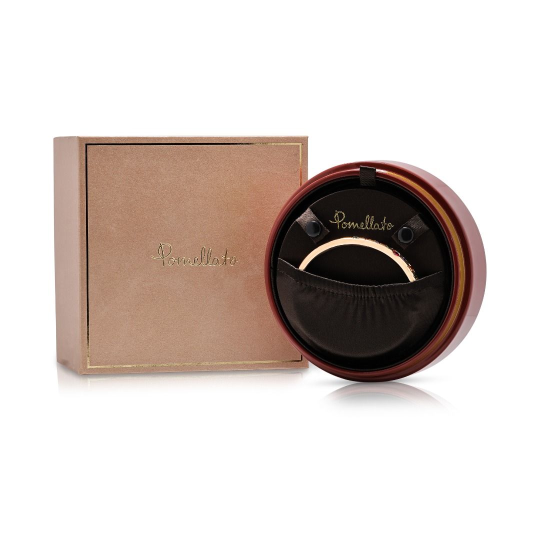 Vibrant 3.50ct Multi-Gemstone Pomellato Iconica Bangle in 18K Rose Gold (New) With Box and Certificate