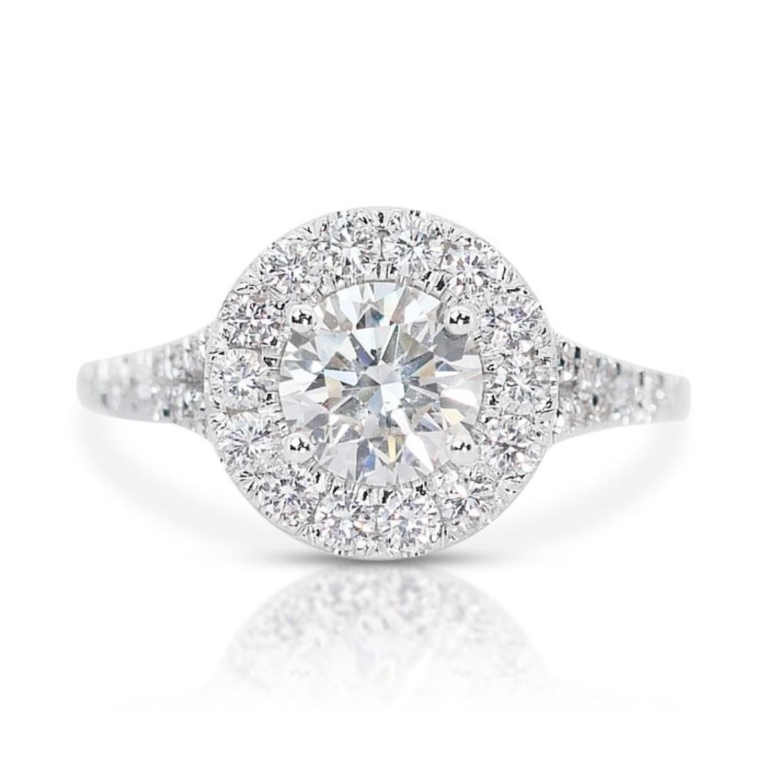 Halo Pave Diamond Ring