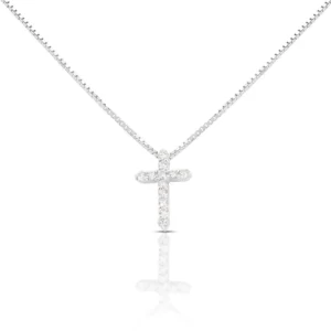 White Gold Cross Necklace