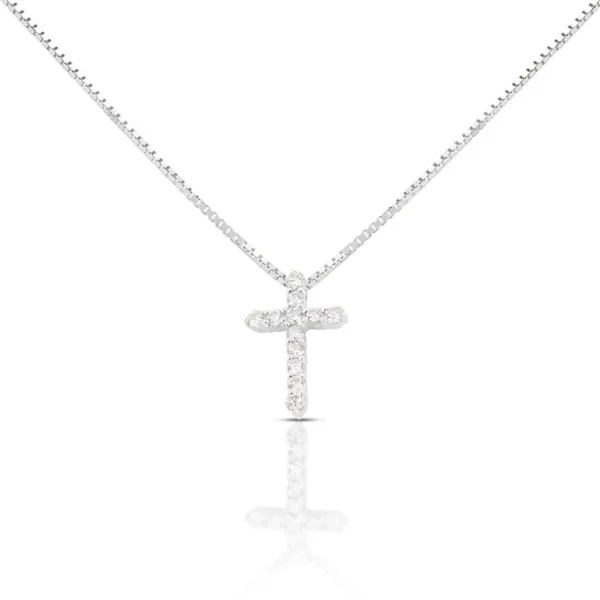 White Gold Cross Necklace
