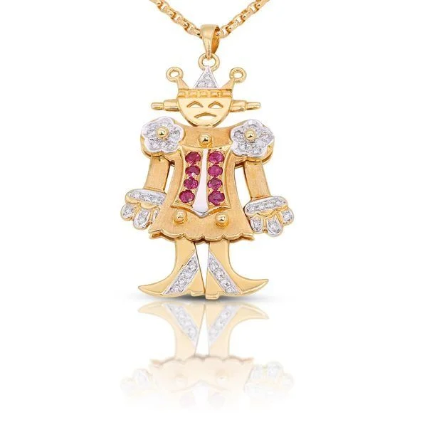 Ruby and Diamond Character Necklace