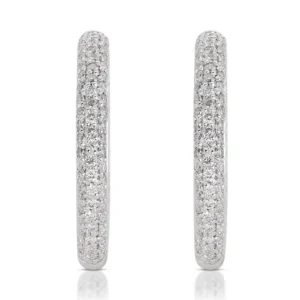 Hoop Diamond Earrings