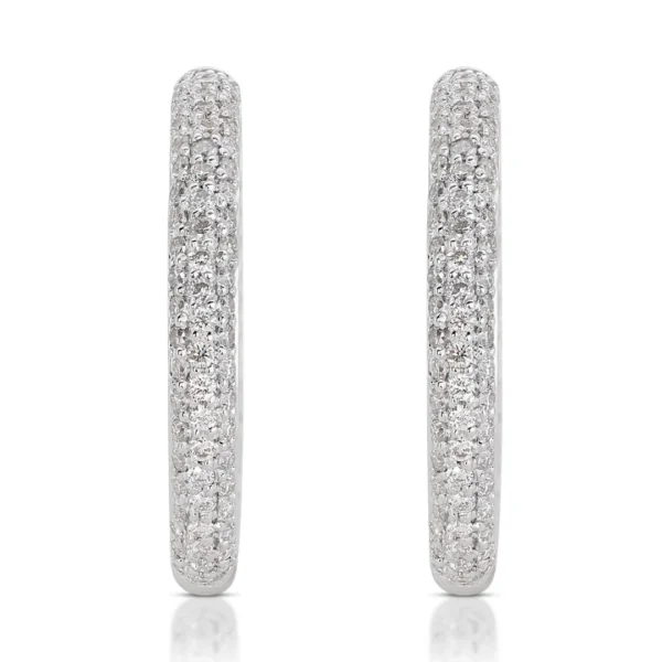 Hoop Diamond Earrings
