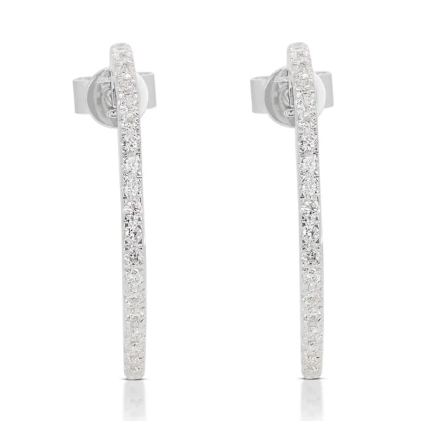 White Gold Hoop Earrings