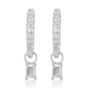 white gold earrings