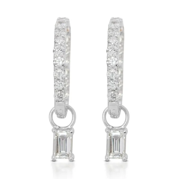 white gold earrings