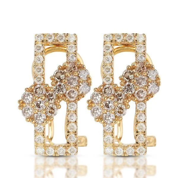 Yellow Gold Lever Back Earrings