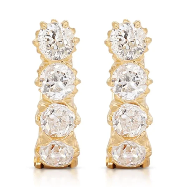 yellow gold earrings