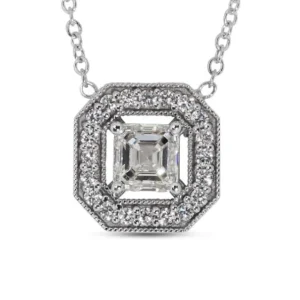Asscher Cut Diamond Pendant