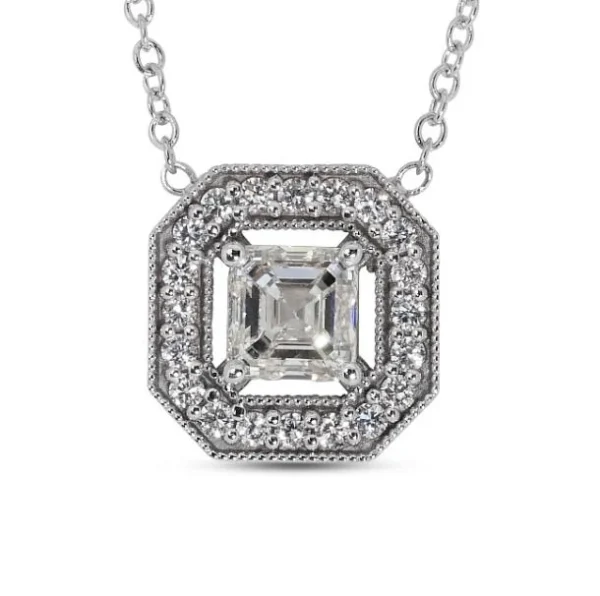 Asscher Cut Diamond Pendant