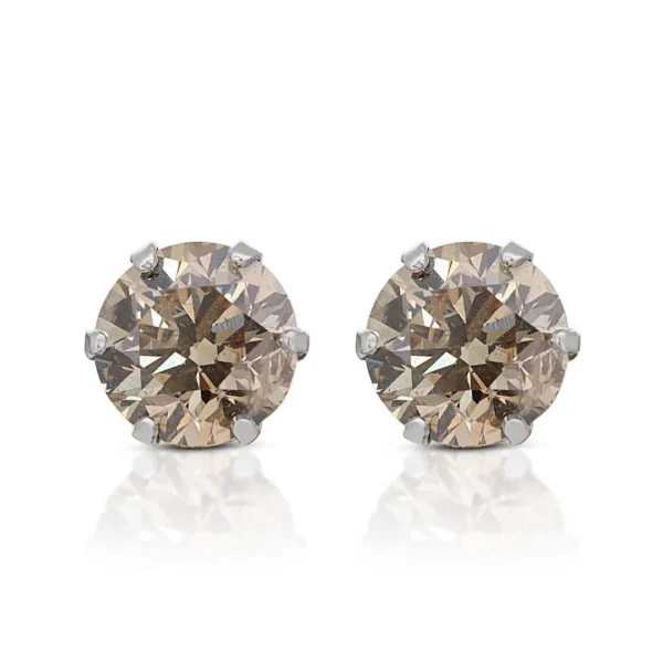 white gold earrings