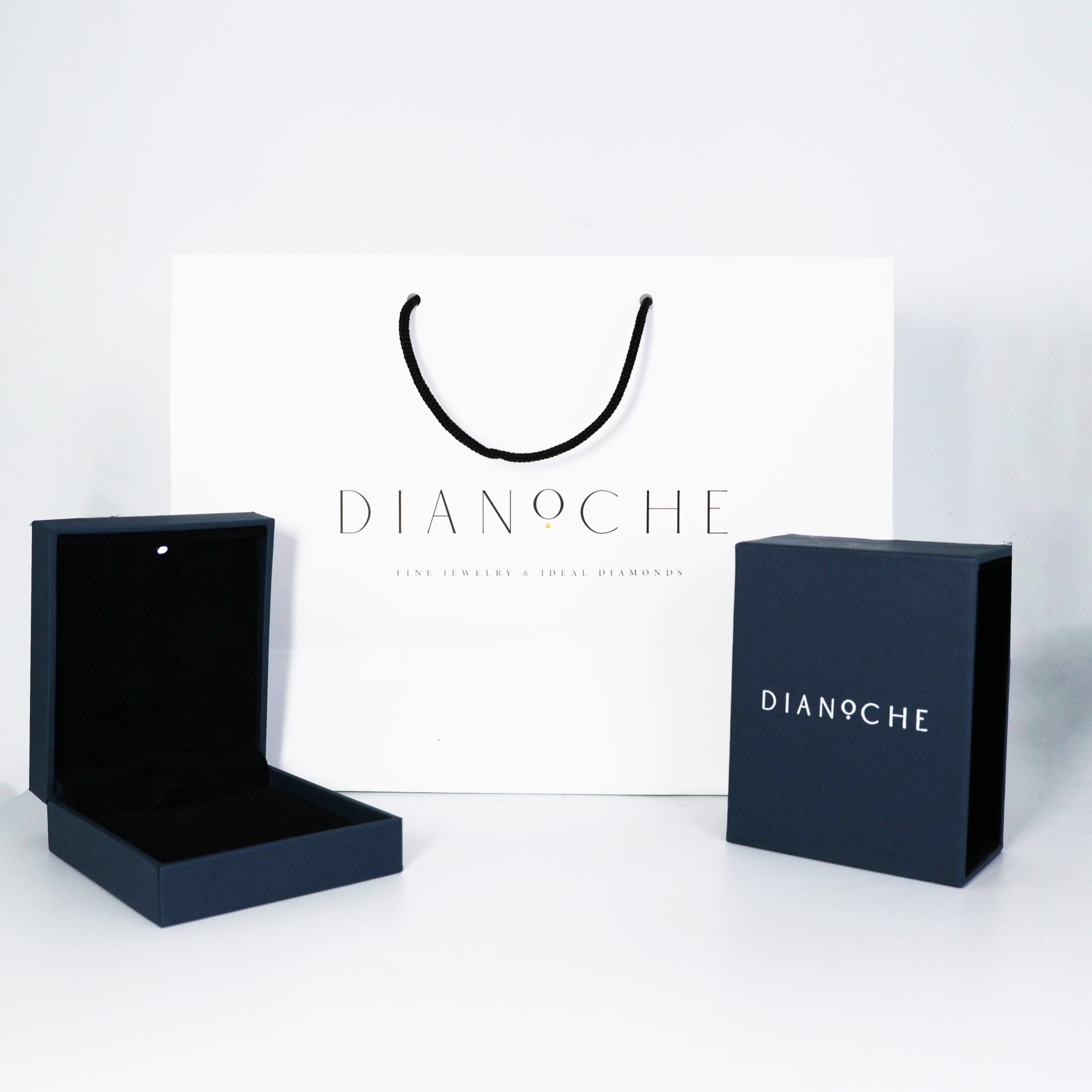 Delicate Diamond Pendant in 18K White Gold | Dianoche Diamond & Jewelry