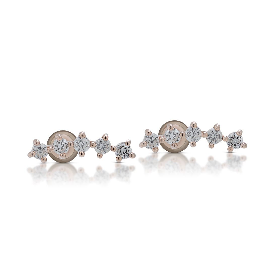 Alluring 0.10ct Diamonds Stud Earrings in 18K Rose Gold | Dianoche ...