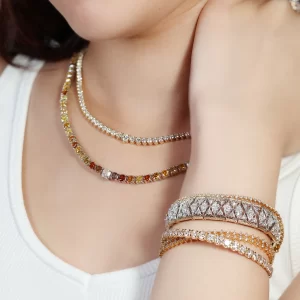 diamond necklace and diamond Bracelet