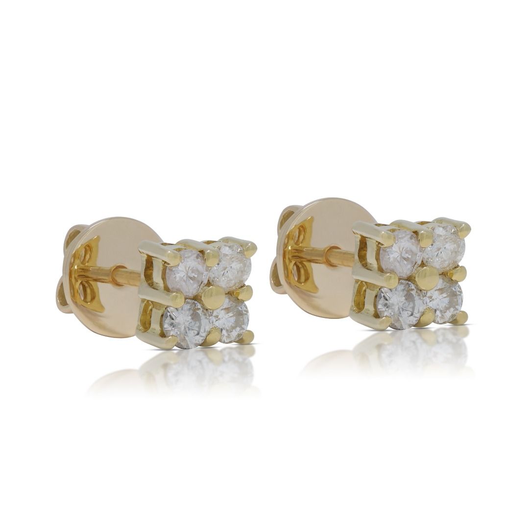 Stunning 0.40ct Diamonds Earrings in 18K Yellow Gold | Dianoche Diamond ...